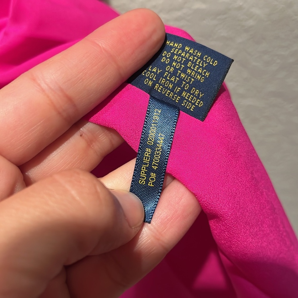 Polo Ralph Lauren Dayana Fuchsia Silky Dress cocktail party summer dress size 4 - Picture 11 of 13